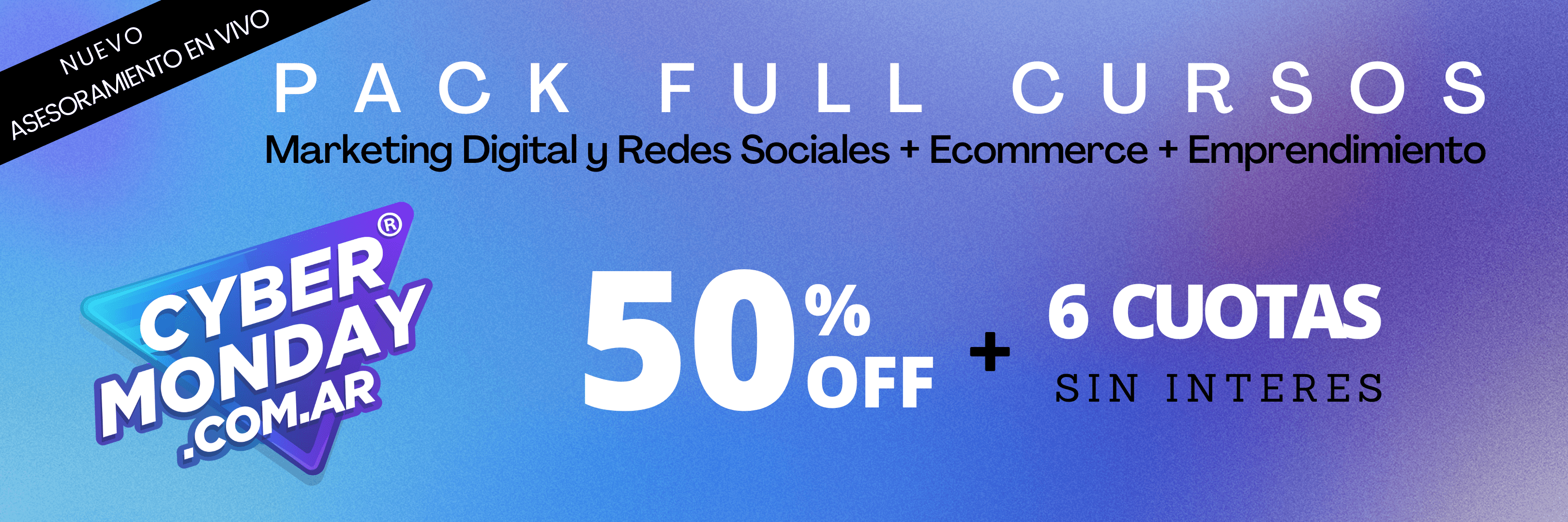 Pack Cursos Full: Marketing Digital y Redes Sociales, eCommerce, Emprendimiento
